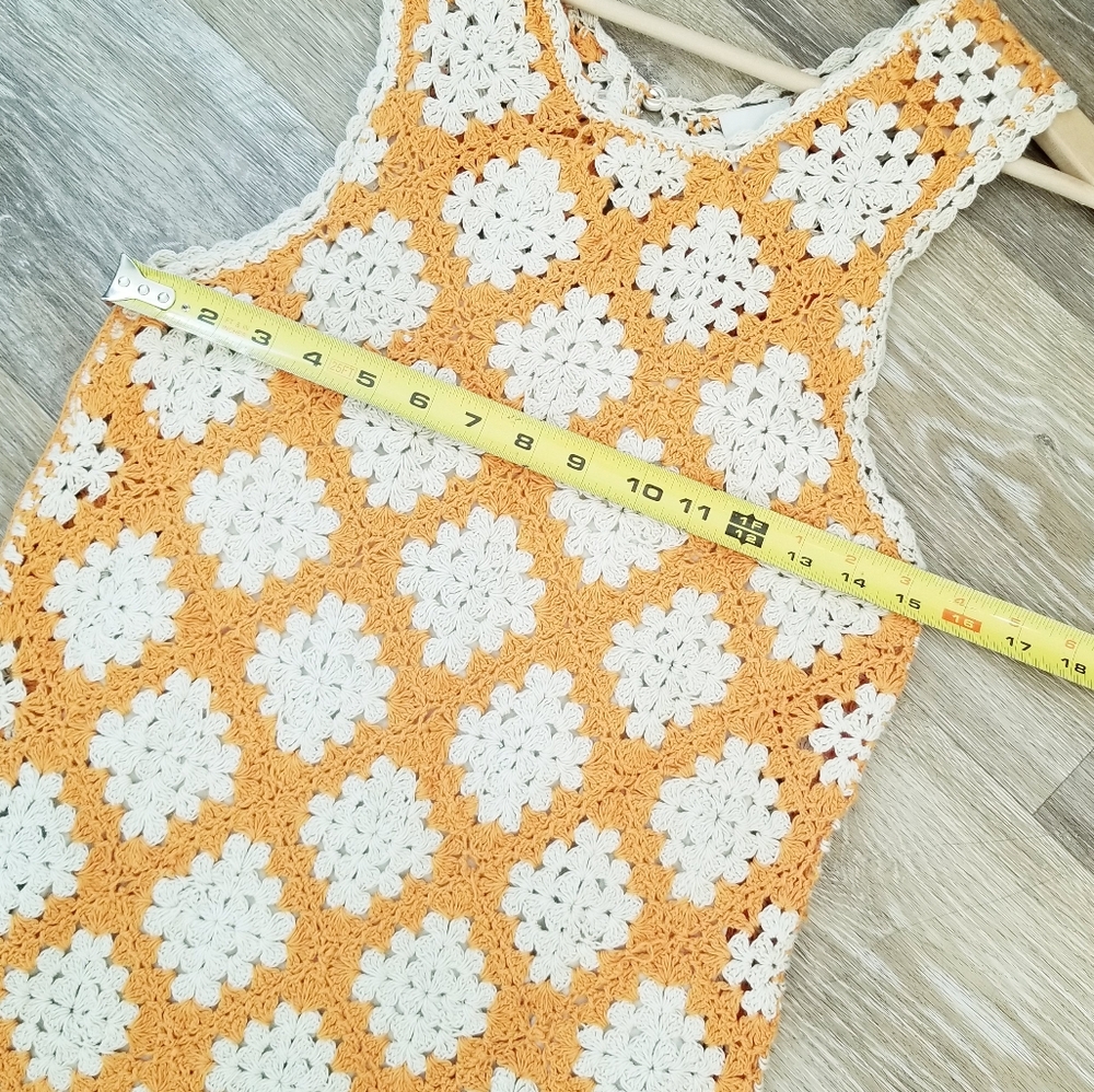 Maeve Anthropologie Sleeveless Crochet Knit Mini Dress Lined NWT Boho Summer - Picture 7 of 16